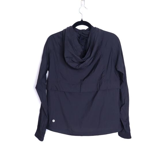 LULULEMON Packable Hood Lite Jacket Black Long Sleeve Windbreaker Women's 4 - Picture 2 of 6